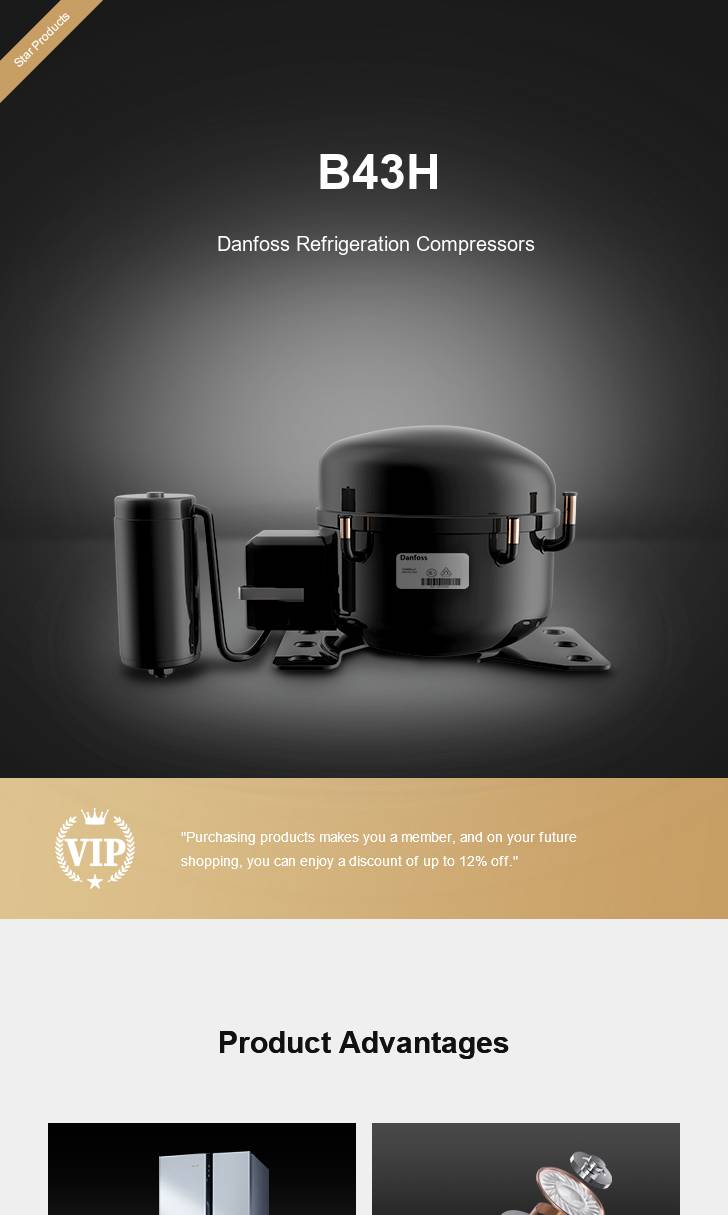 Danfoss Compressor B43H, technical parameters pdf, structure diagram